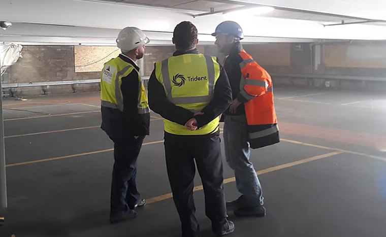 photo of work carried out for Glasgow Royal Infirmary carpark