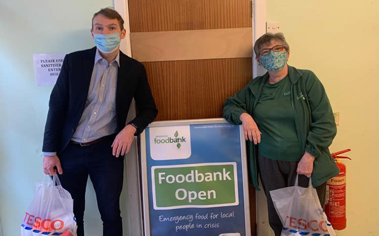 photo of the trident team collecting for food banks